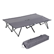 Pemberly Row 2-Person Folding Camping Cot Steel and Polyester in Grey