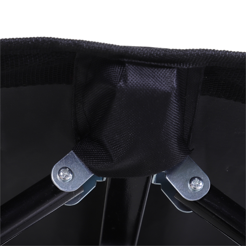 Pemberly Row 2-Person Folding Camping Cot Steel and Oxford Cloth in Black