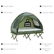 Pemberly Row 2-Person Camping Bed Tent in Dark Green Polyester and Aluminum
