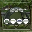 Pemberly Row 2-Person Camping Bed Tent in Dark Green Polyester and Aluminum