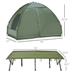 Pemberly Row 2-Person Camping Bed Tent in Dark Green Polyester and Aluminum