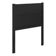 Pemberly Row Twin Mid-Century Panel Solid Wood Headboard in Black
