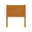 Pemberly Row Twin Mid-Century Panel Solid Wood Headboard in Light Toffee