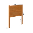 Pemberly Row Twin Mid-Century Panel Solid Wood Headboard in Light Toffee