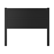 Pemberly Row Full Mid-Century Panel Solid Wood Headboard in Black