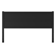 Pemberly Row King Mid-Century Panel Solid Wood Headboard in Black