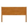 Pemberly Row King Mid-Century Panel Solid Wood Headboard in Light Toffee
