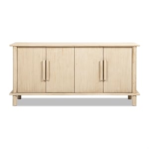 Pemberly Row 71&quot 4-Door Sideboard in Light Natural Cerused Reclaimed Pine