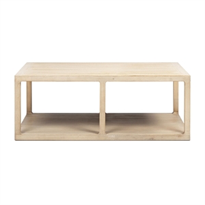Pemberly Row 48&quot Open Frame Coffee Table with Lower Shelf in Reclaimed Pine