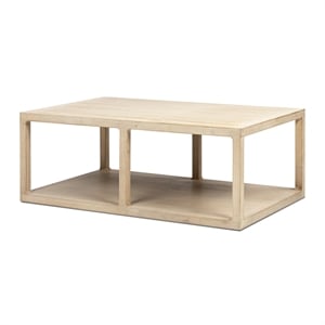 Pemberly Row 48&quot Open Frame Coffee Table with Lower Shelf in Reclaimed Pine