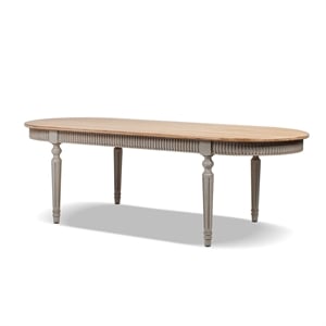 Pemberly Row 94&quot Oval Dining Table in Antique Natural Brown Reclaimed Pine