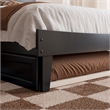 Pemberly Row Full Solid Wood Platform Bed with Twin Trundle in Black