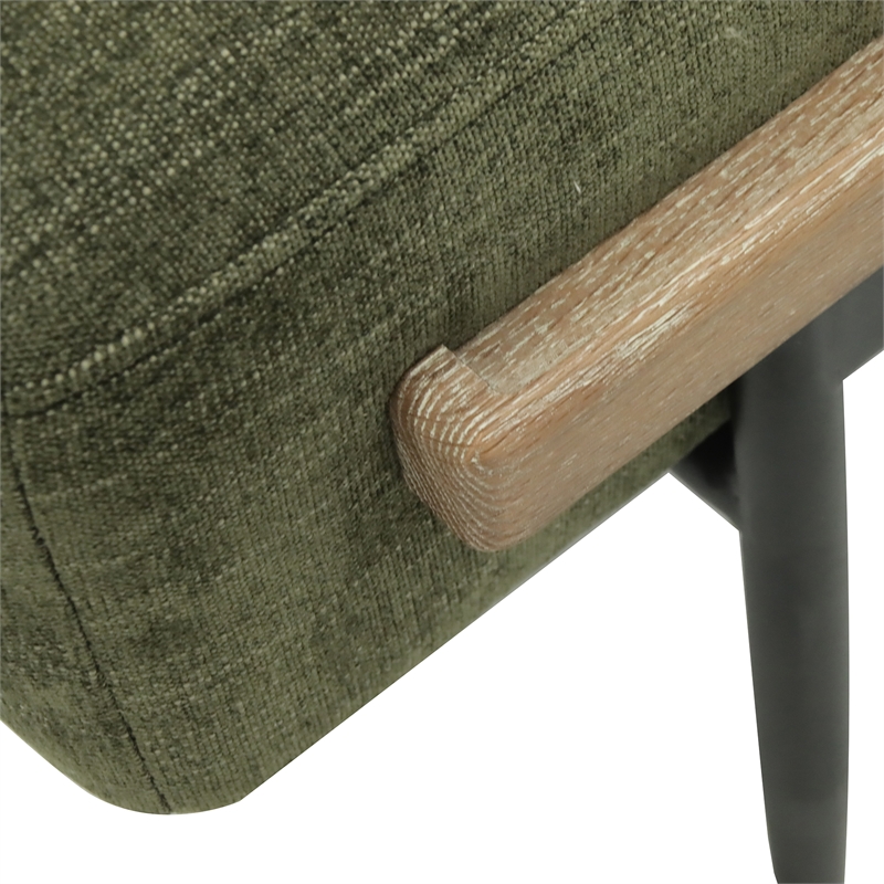 Pemberly Row Contemporary One Plywood Cocktail Ottoman in Green