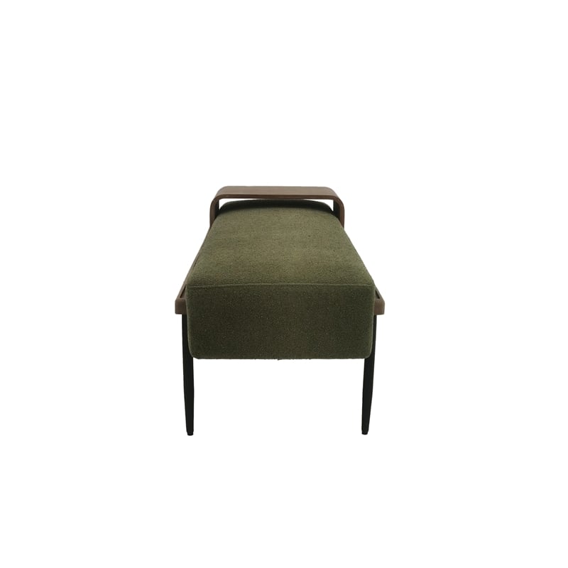 Pemberly Row Contemporary One Plywood Cocktail Ottoman in Green