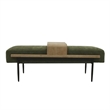 Pemberly Row Contemporary One Plywood Cocktail Ottoman in Green