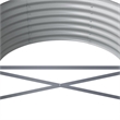 Pemberly Row Contemporary Powder-Coated Steel Raised Garden Bed in Grey