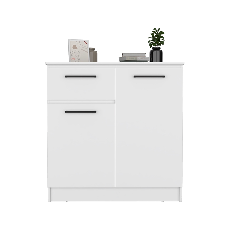 Pemberly Row Contemporary Bedroom Dresser in White Engineered Wood