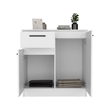 Pemberly Row Contemporary Bedroom Dresser in White Engineered Wood