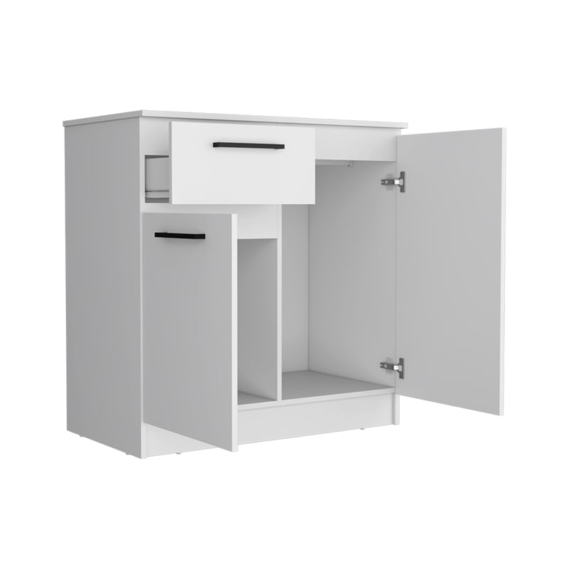 Pemberly Row Contemporary Bedroom Dresser in White Engineered Wood