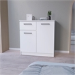 Pemberly Row Contemporary Bedroom Dresser in White Engineered Wood