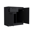 Pemberly Row Contemporary Bedroom Dresser in Black Manufactured Wood