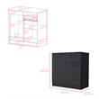 Pemberly Row Contemporary Bedroom Dresser in Black Manufactured Wood