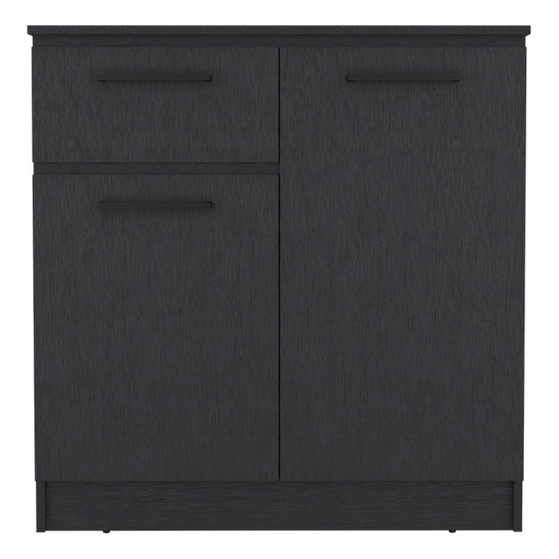 Pemberly Row Contemporary Bedroom Dresser in Black Manufactured Wood