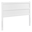 Pemberly Row Queen Mid-Century Panel Solid Wood Headboard in White