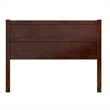 Pemberly Row Queen Mid-Century Panel Solid Wood Headboard in Walnut