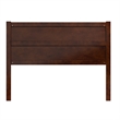 Pemberly Row Queen Mid-Century Panel Solid Wood Headboard in Walnut
