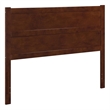 Pemberly Row Queen Mid-Century Panel Solid Wood Headboard in Walnut