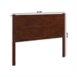 Pemberly Row Queen Mid-Century Panel Solid Wood Headboard in Walnut