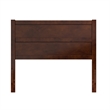 Pemberly Row Full Mid-Century Panel Solid Wood Headboard in Walnut