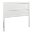 Pemberly Row Full Mid-Century Panel Solid Wood Headboard in White