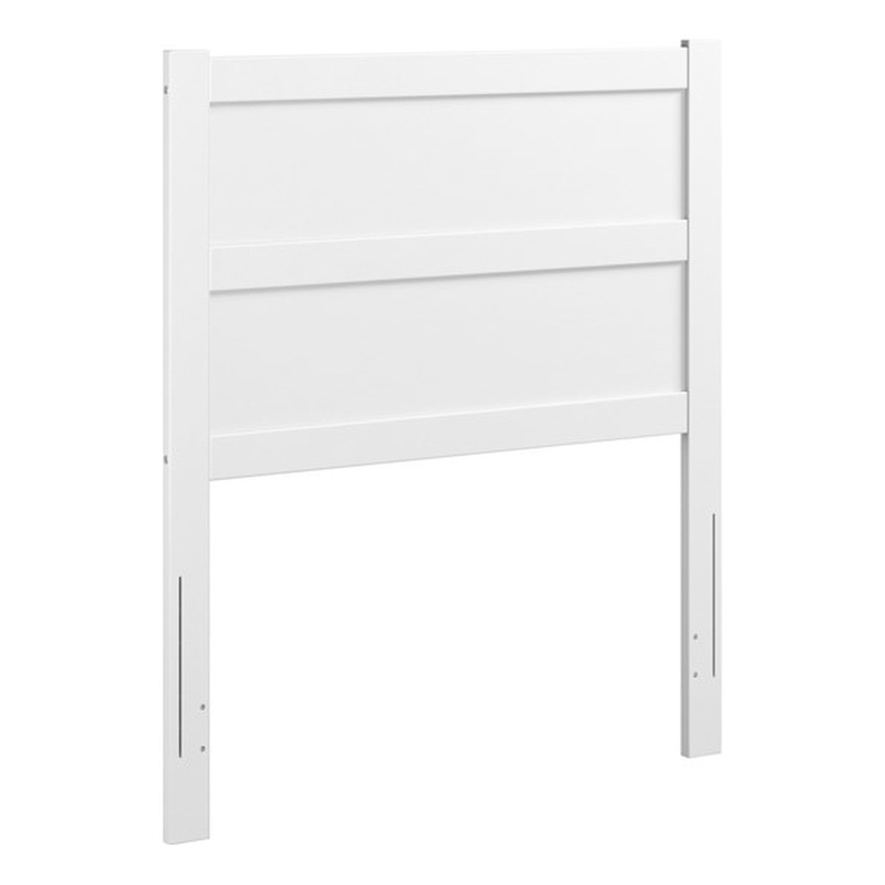 Pemberly Row Twin Mid-Century Panel Solid Wood Headboard in White