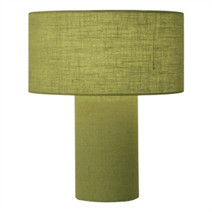Pemberly Row Contemporary Moonlight Table Lamp with Avocado Fabric Shade