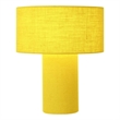 Pemberly Row Contemporary Moonlight Table Lamp with Mustard Fabric Shade
