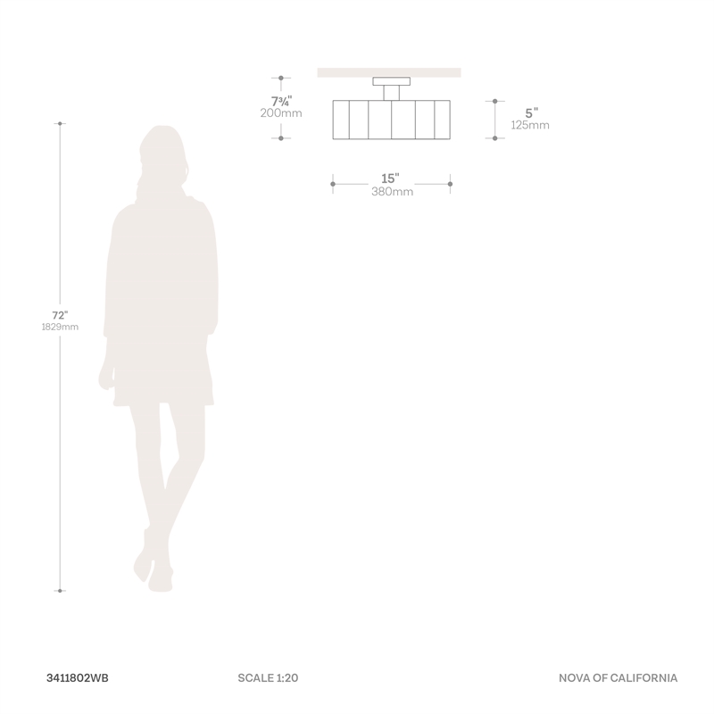 Pemberly Row Scalloped Flush Mount Ceiling Light in Brass with White Linen Shade