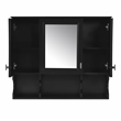 Pemberly Row Wall Mounted Bathroom Medicine Cabinet with Mirror & Open Shelves