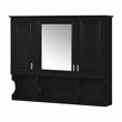 Pemberly Row Wall Mounted Bathroom Medicine Cabinet with Mirror & Open Shelves