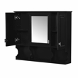 Pemberly Row Wall Mounted Bathroom Medicine Cabinet with Mirror & Open Shelves