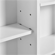 Pemberly Row White Wall Mounted Bathroom Medicine Cabinet with Mirror Storage