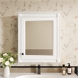 Pemberly Row White Wood Wall Mounted Mirror Medicine Cabinet Bathroom Organizer