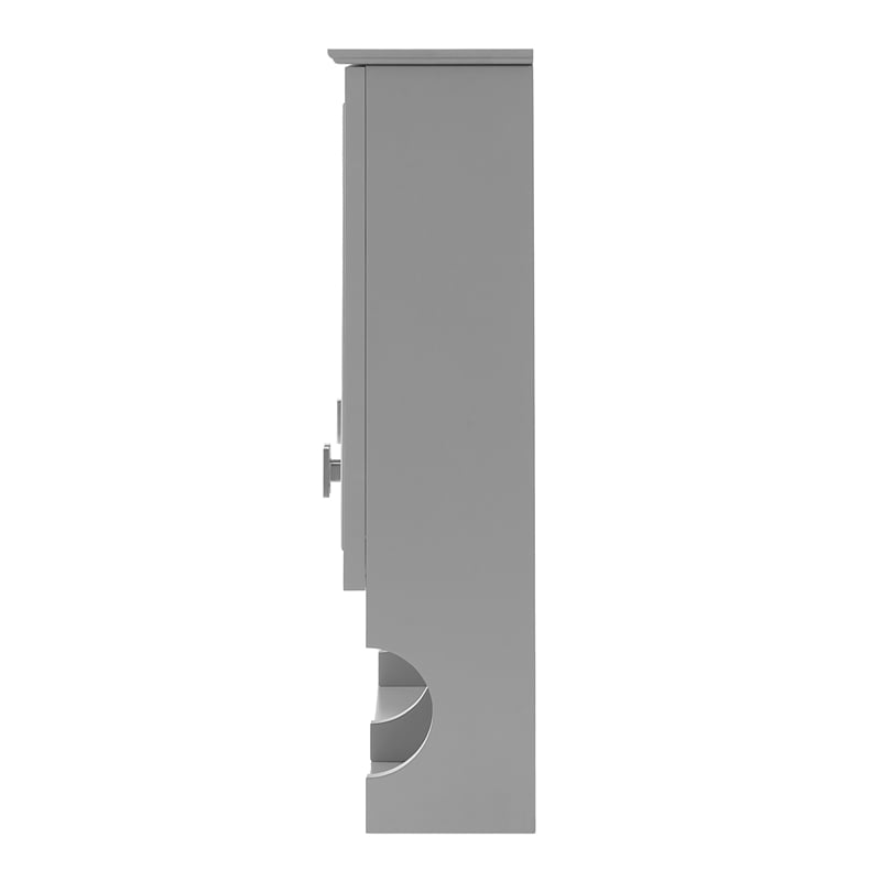 Pemberly Row Wall Mounted Bathroom Medicine Cabinet with Mirror & Open Shelves