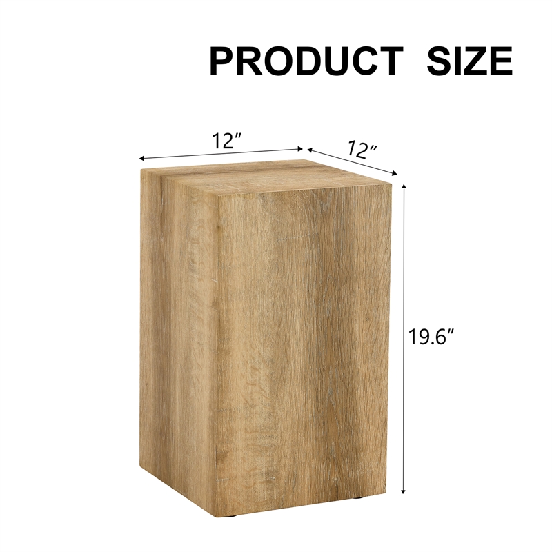 Pemberly Row Contemporary MDF Coffee Table with Light Wood Finish