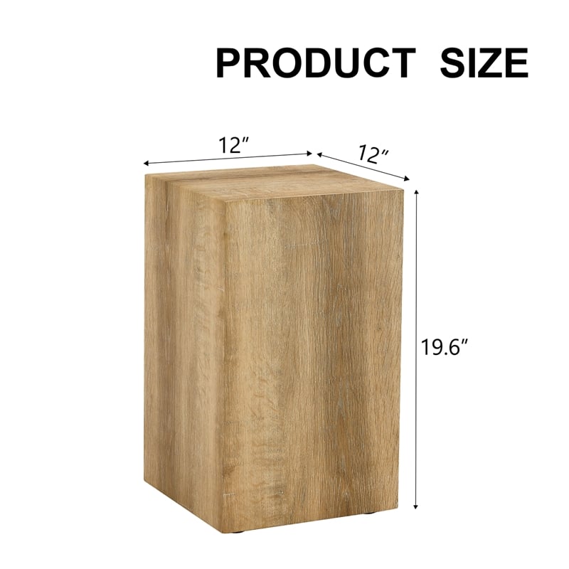 Pemberly Row Contemporary MDF Coffee Table with Light Wood Finish