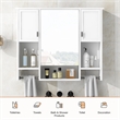 Pemberly Row Wall Mounted Bathroom Medicine Cabinet with Mirror & Towel Bar
