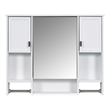 Pemberly Row Wall Mounted Bathroom Medicine Cabinet with Mirror & Towel Bar
