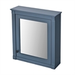 Pemberly Row Blue Wall Mounted Bathroom Medicine Cabinet with Mirror & Shelf