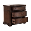Pemberly Row Bedside Chest with AC and USB Charging Station in Brown